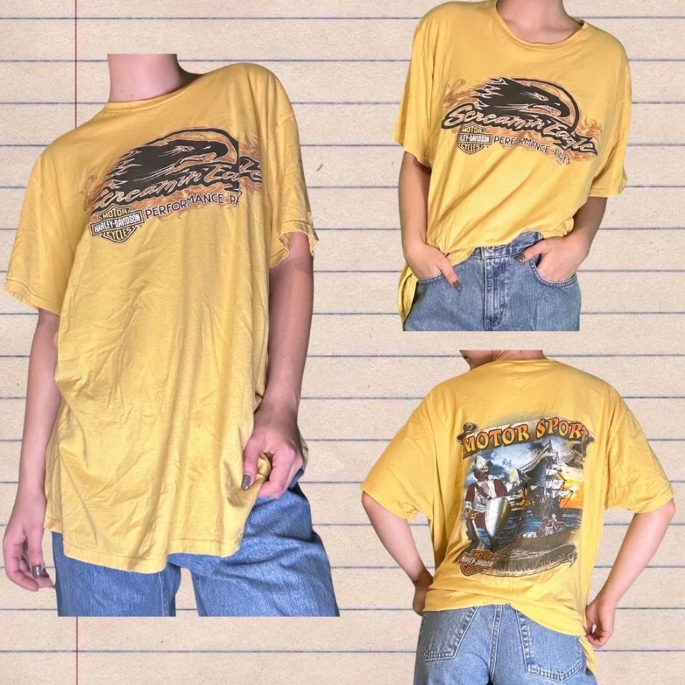 Yellow Harley Davidson Tee